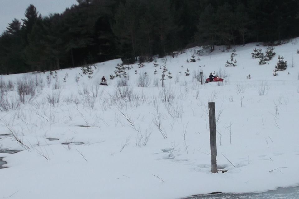 Snowmobiles – South of Coburn Pond